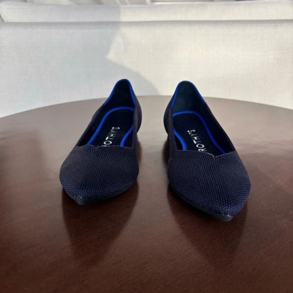 Rothy's Women’s The Point Maritime Navy‎ Slip On Flats Ballet, Size 7